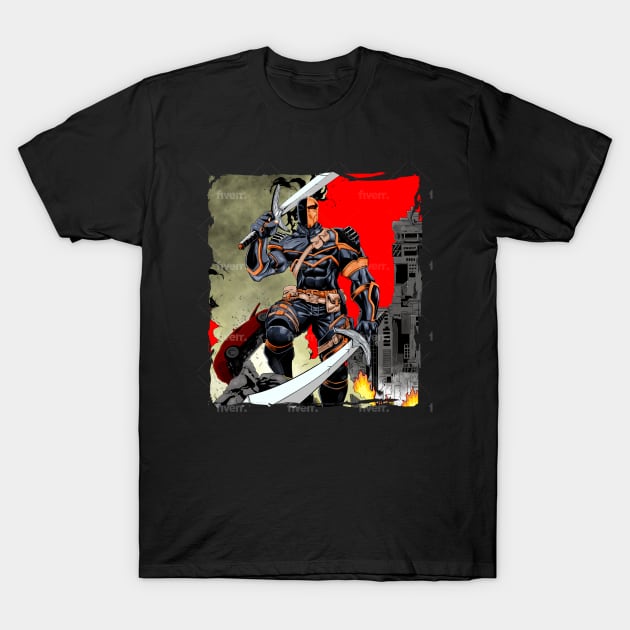 DeathStroke Warzone T-Shirt by AnastasioArts